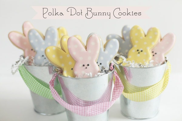 Polka Dot Bunny Cookies by Bee in our Bonnet