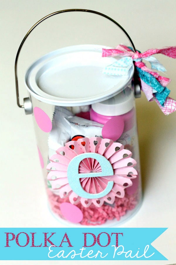 Cute and Easy Polka Dot Easte Pails with Initial { lilluna.com }