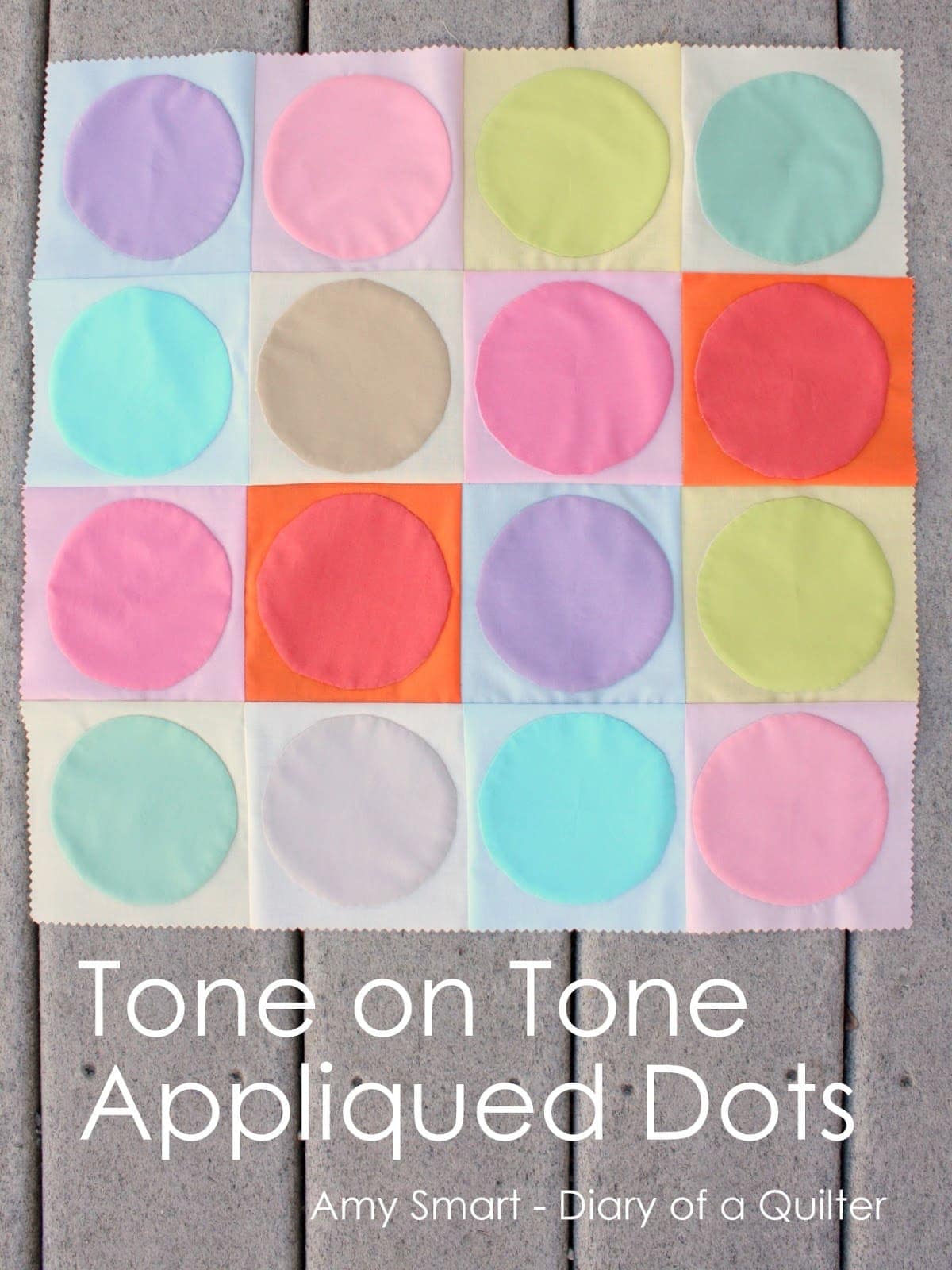 Tone on Tone Applique Dots by Diary of a Quilter