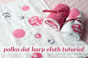 Polka Dot Burp Cloths