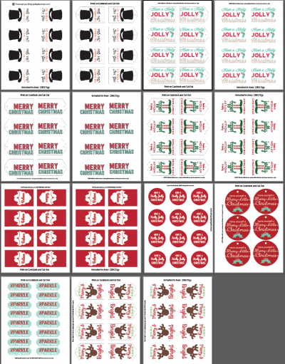 Ultimate Christmas Tag Printable Bundle- Includes tags designed for Mason Jar Christmas Gifts! So cute!!!