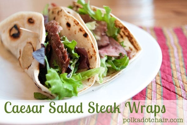 Caesar Salad Steak Wraps Recipe