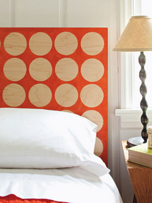 DIY Headboard with Polka Dots