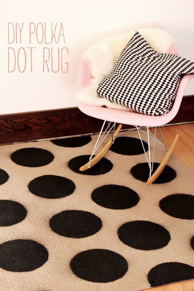 DIY Polka Dot Rug