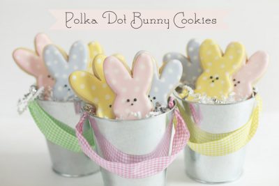 Polka Dot Easter Bunny Cookies