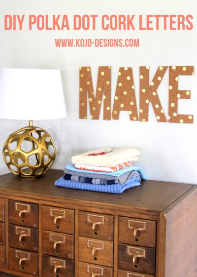 DIY Polka Dot Cork Letters