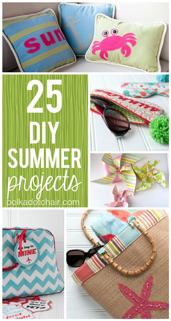 25 DIY Summer Projects collage image of projects