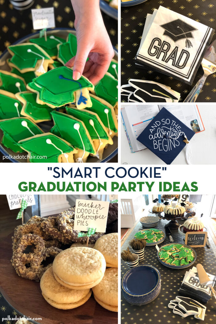 Collage image of graduation party ideas