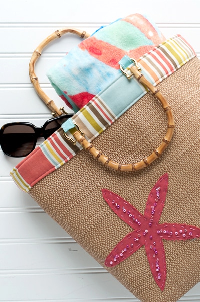 Beach Bound Straw Tote - a Beach Bag Sewing Pattern