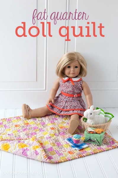 Easy Fat Quarter Doll Quilt