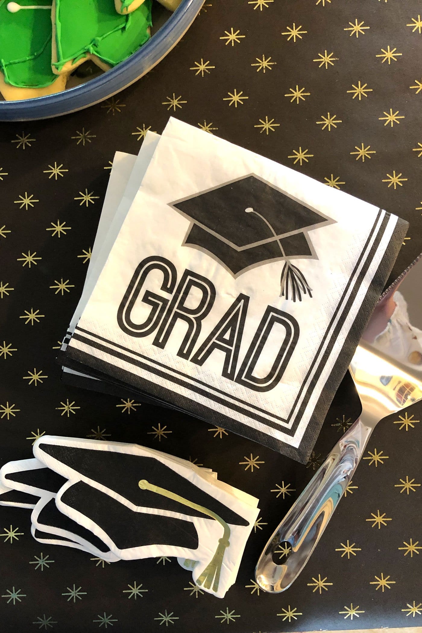 graduation napkin on table
