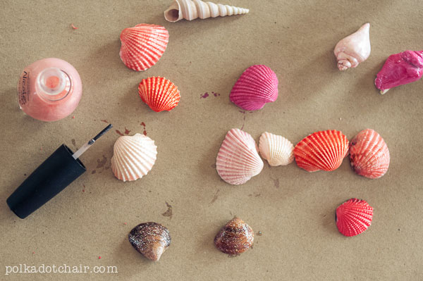 DIY Painted Seashell Accessories--- uses nail polish.. genius! 