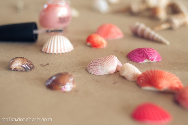 DIY Painted Seashell Accessories--- uses nail polish.. genius! 