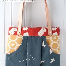 How to add leather straps to a handmade bag