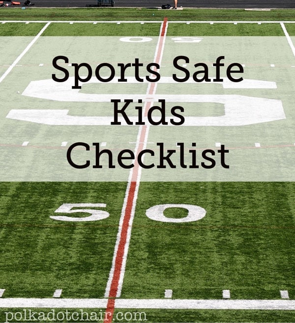 Sports Safe Kids Checklist