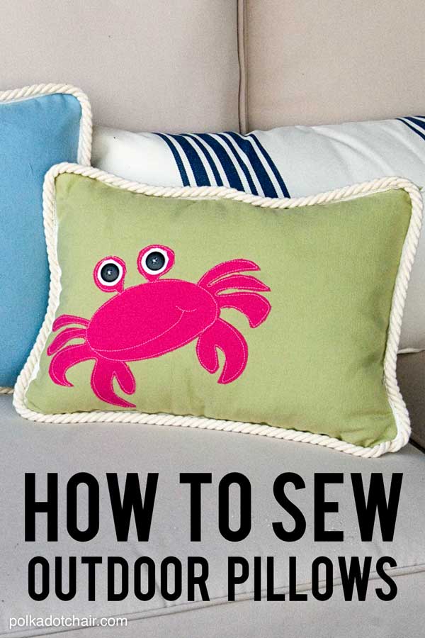 How to Sew Outdoor Pillows