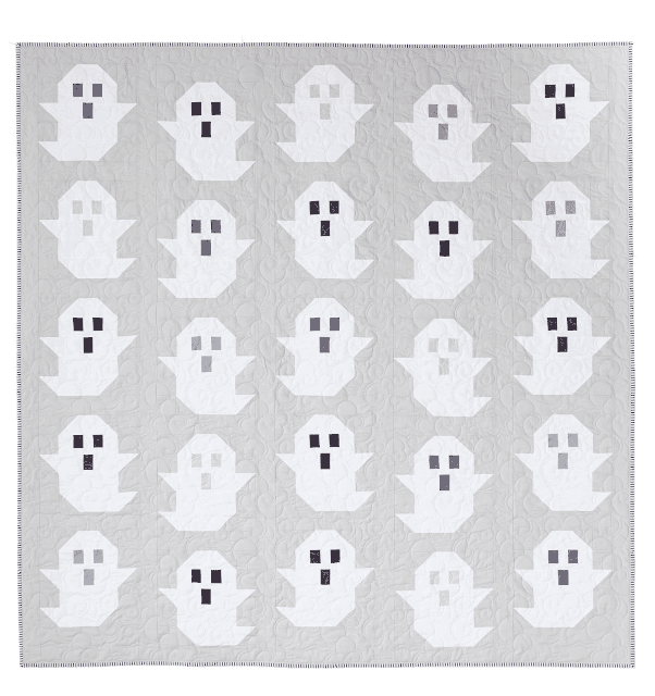 Gray and white ghost quilt