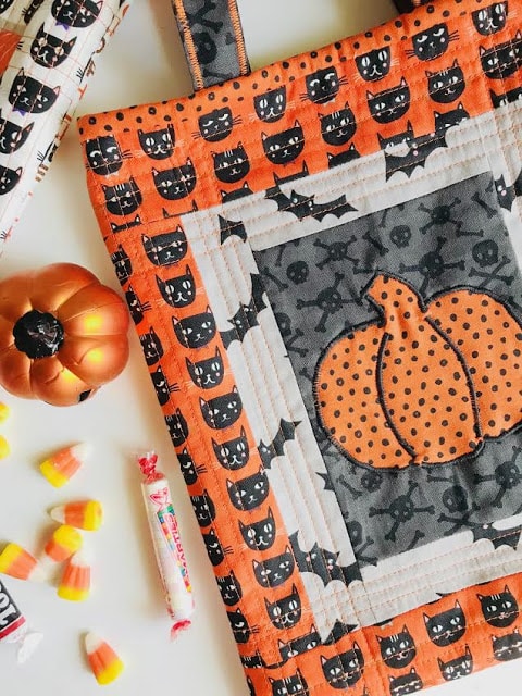 Colorful trick or treat bag