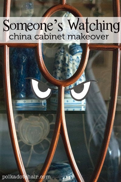 Spooky China Cabinet Makeover