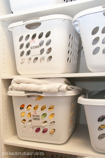 Laundry Room Shelving Idea- GENIUS!