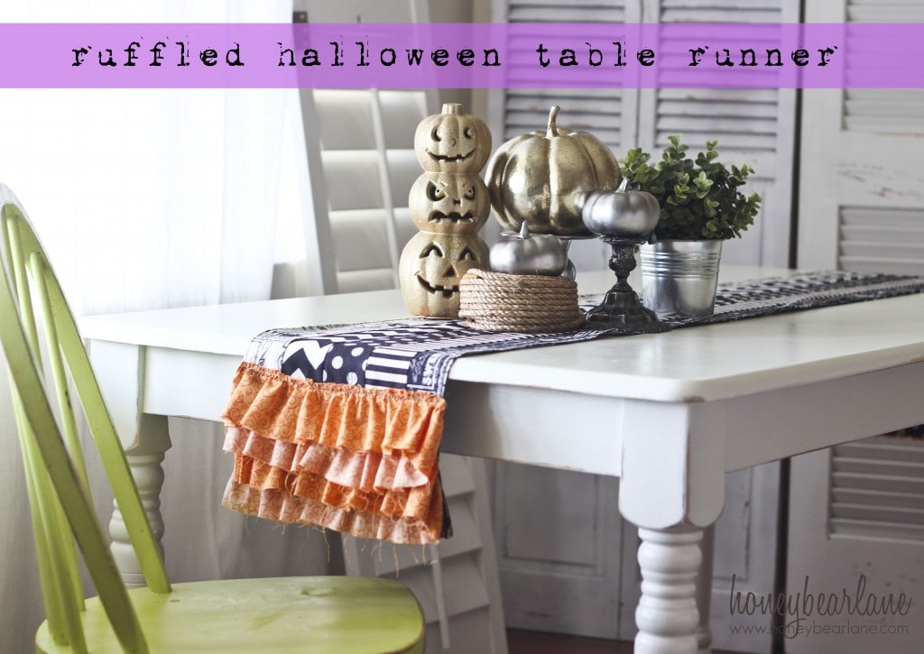 Ruffled Halloween Table Runner Tutorial