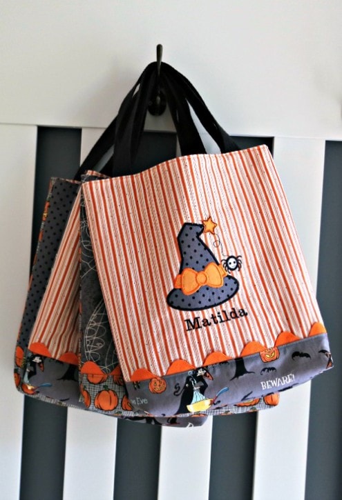 Colorful trick or treat bags