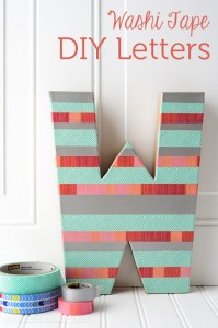 DIY Washi Tape Letters