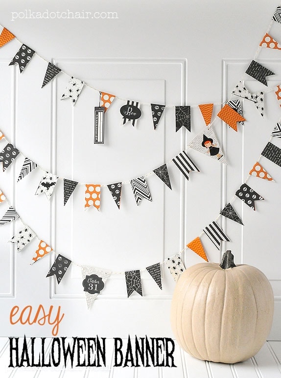 Easy DIY Mini Halloween Banner Tutorial