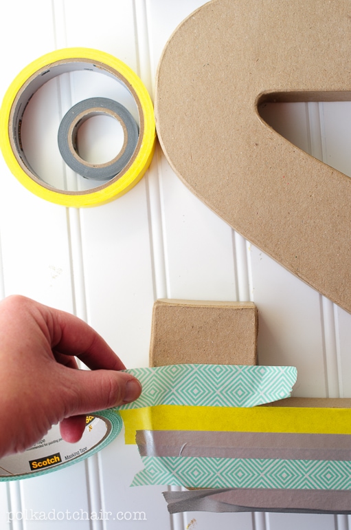 Washi Tape Letters