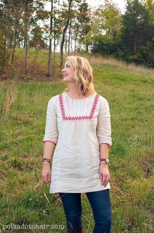 Embroidered Linen Tunic
