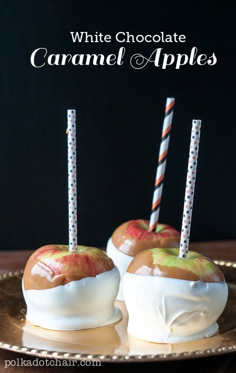 White Chocolate Caramel Apples