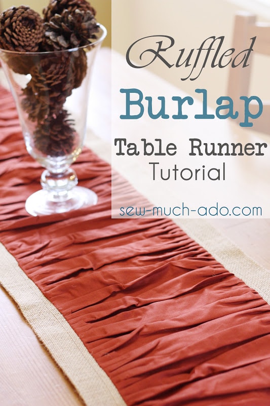 Ruffled Burlap Table Runner Tutorial