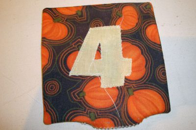 Fabric number on white table