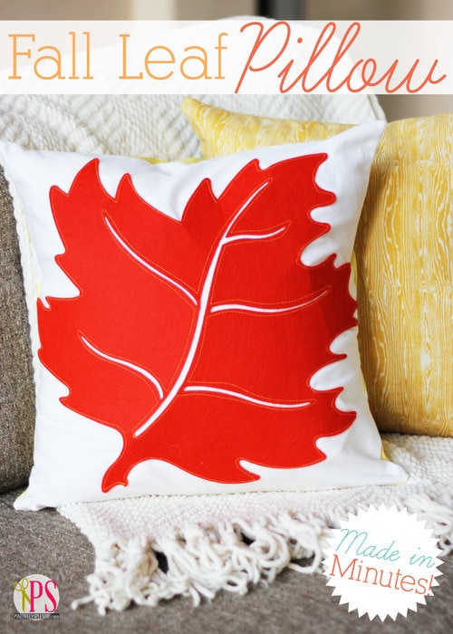 Autumn leaf pillow