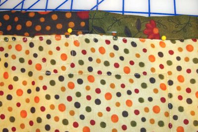 Fabric on cutting mat