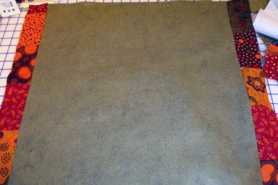 Fabric on cutting mat