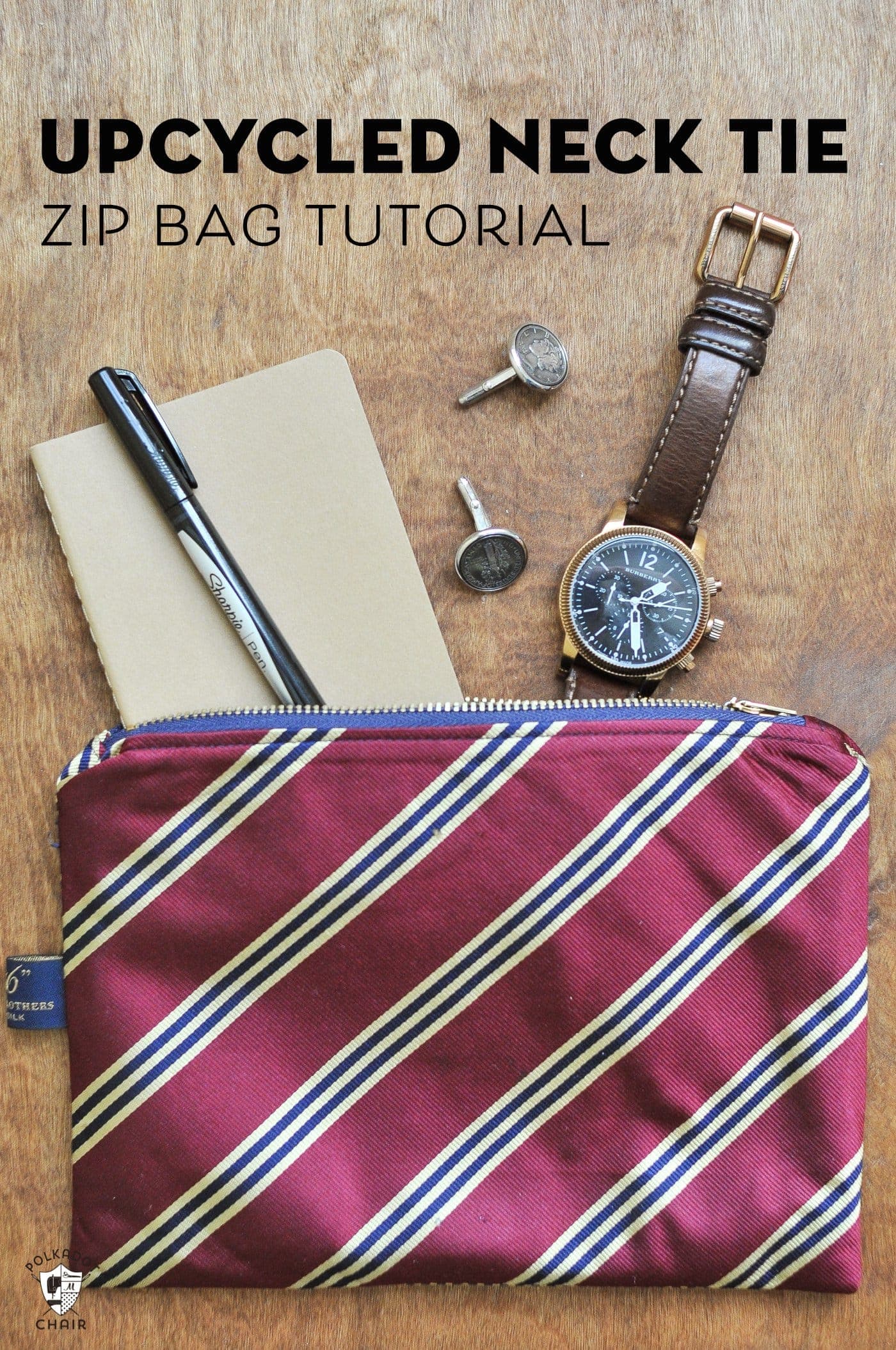 How to Make a Zip Bag from Old Ties