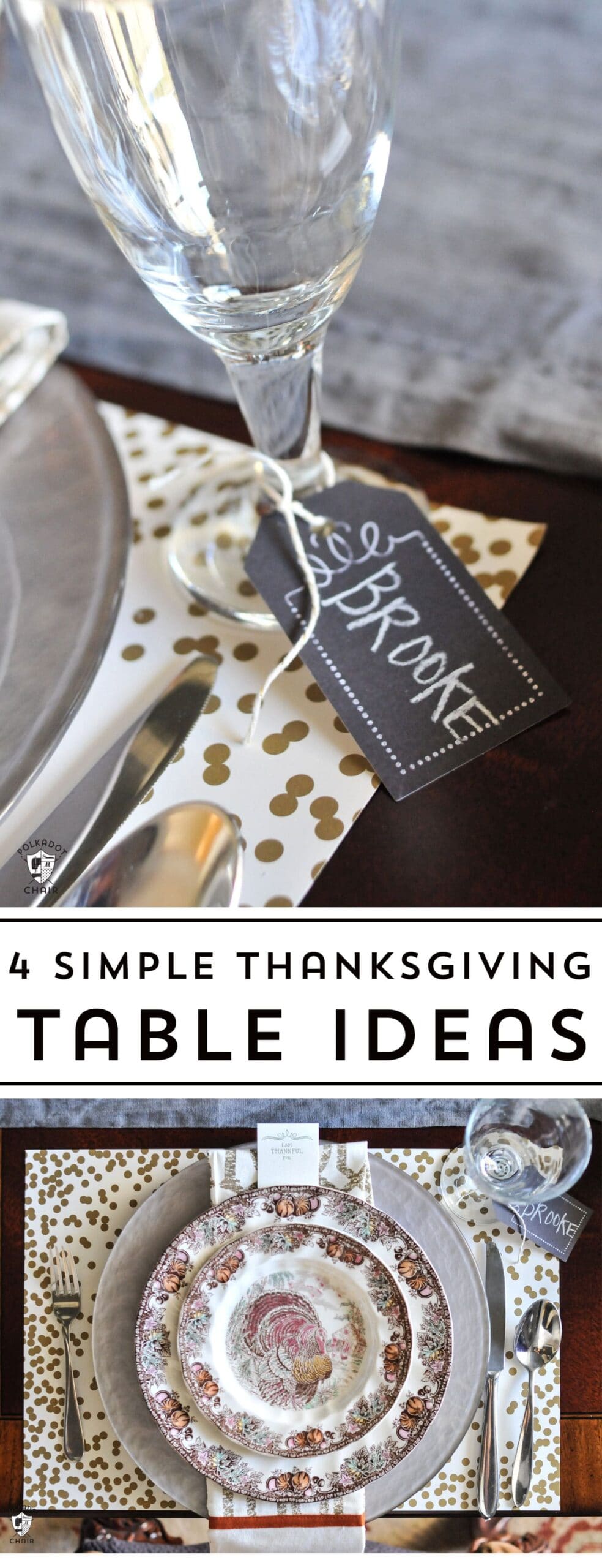 4 Thanksgiving Table Ideas, the Polka Dot Chair