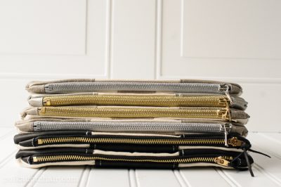 Monogrammed Leather Zip Pouch Tutorial