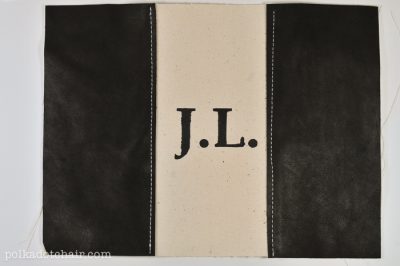 Monogrammed Leather Zip Pouch Tutorial