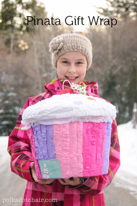 Wrap a present in a piñata!