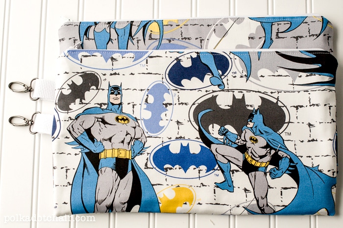 Zip Pouches to Sew for Boys