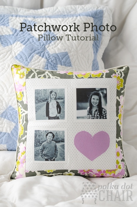 Patchwork Photo Pillow Tutorial