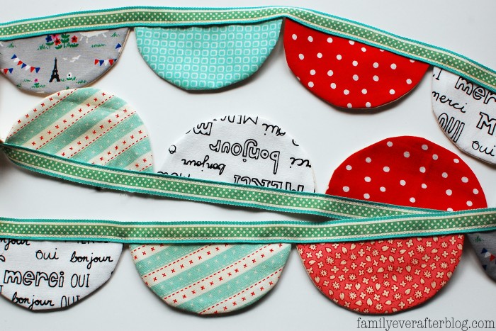 Scallop Bunting Tutorial by FamilyEverAfterblog.com 