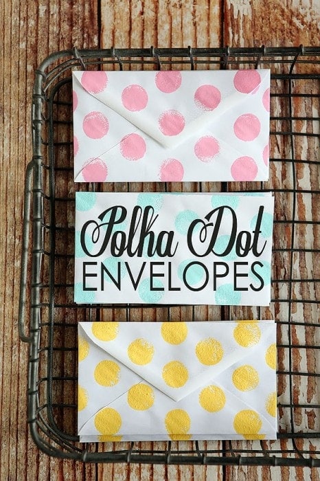 Cute DIY Polka Dot Envelopes