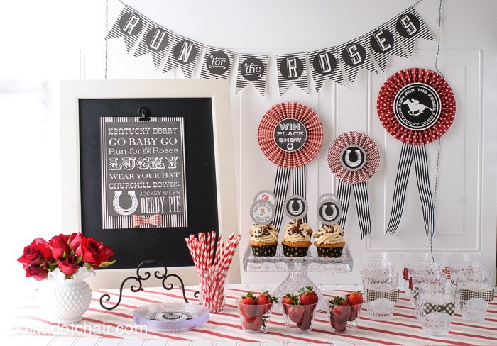 Kentucky Derby Party Ideas and printables on polkadotchair.com