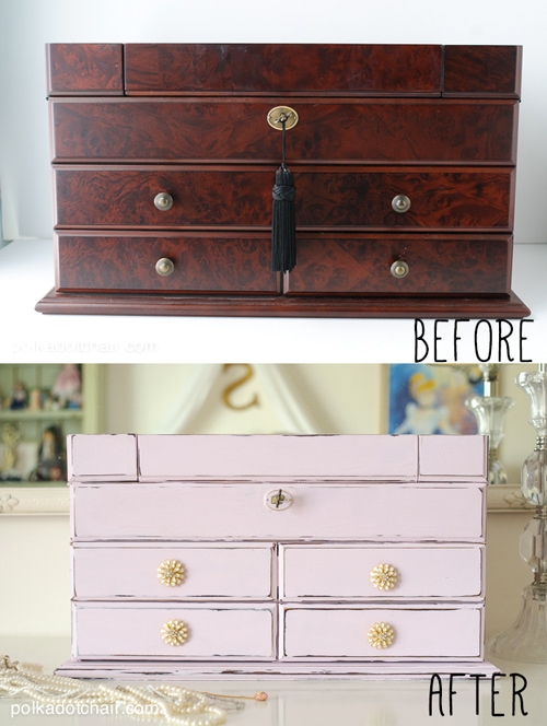 Jewelry Box Redo using Chalky Finish Paint