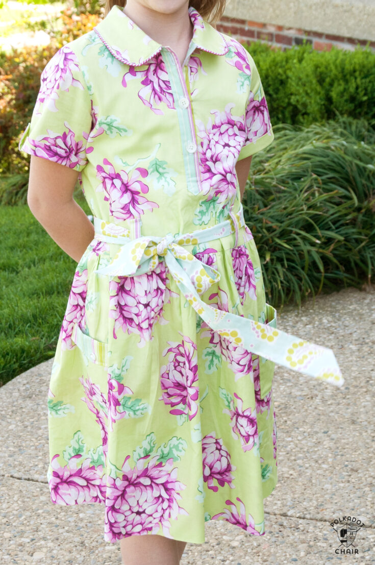 50+ Easter Dress Patterns for Girls Polka Dot Chair