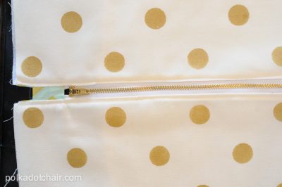 Polka Dot & Leather Fold Over Clutch Sewing Tutorial on polkadotchair.com