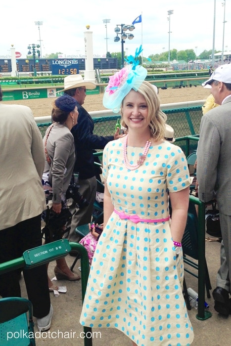 Our Day at the Oaks & My Custom Polka Dot Dress